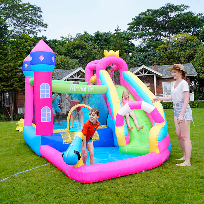 Nhà hơi mini lâu đài hồng