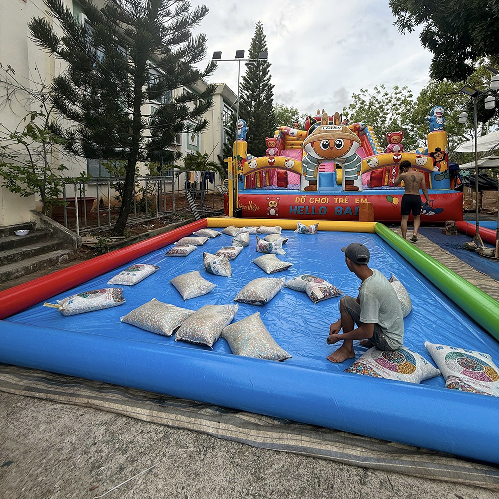bể bạt bơm hơi PVC đồ chơi xúc cát